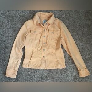 Live A Little Vintage Denim Jacket Light Orange Peach Women’s Small LAL